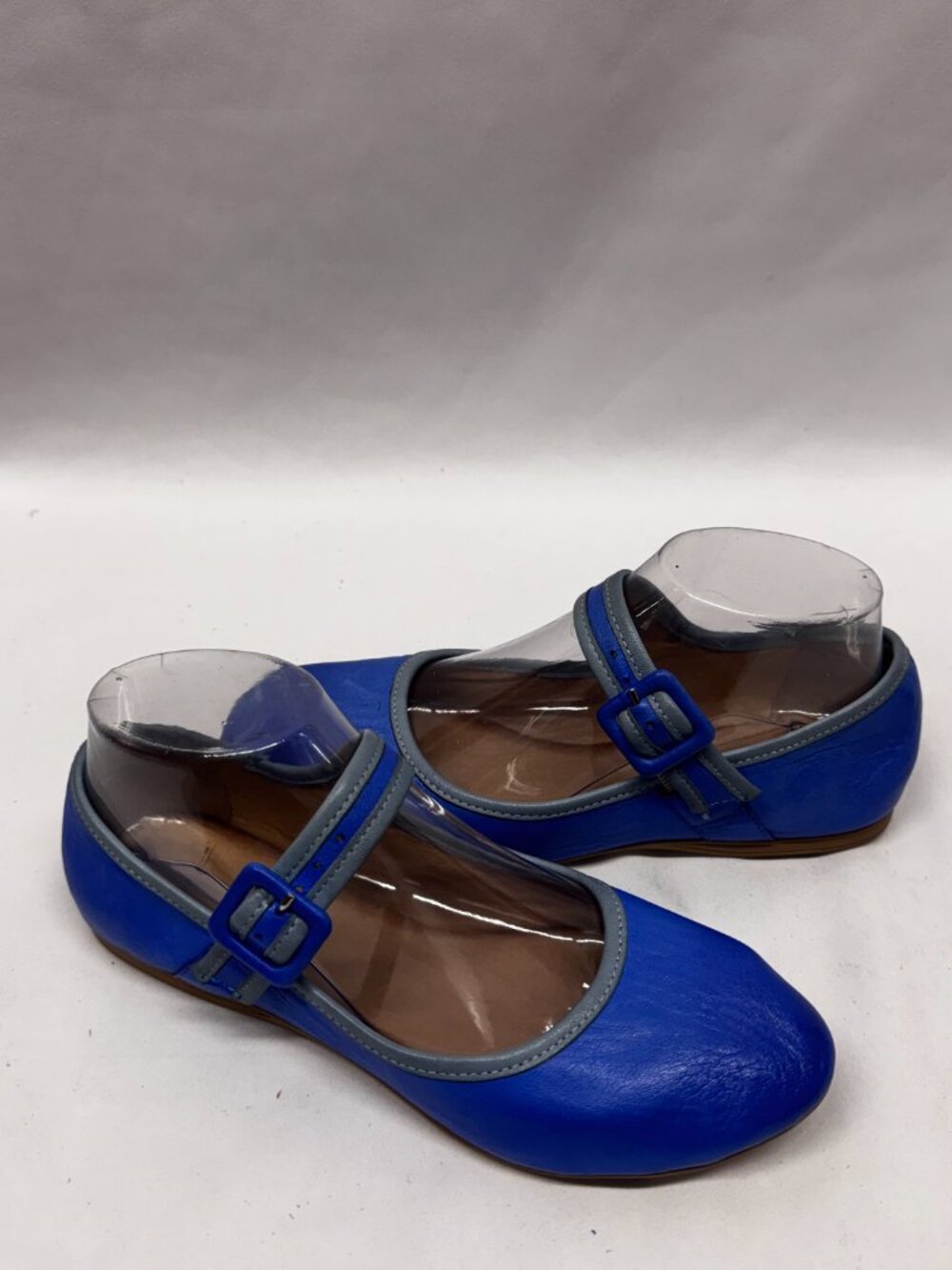 MIZ MOOZ KAYLA MARY JANE LEATHER FLATS BLUE  37EU / 7US # T- 229